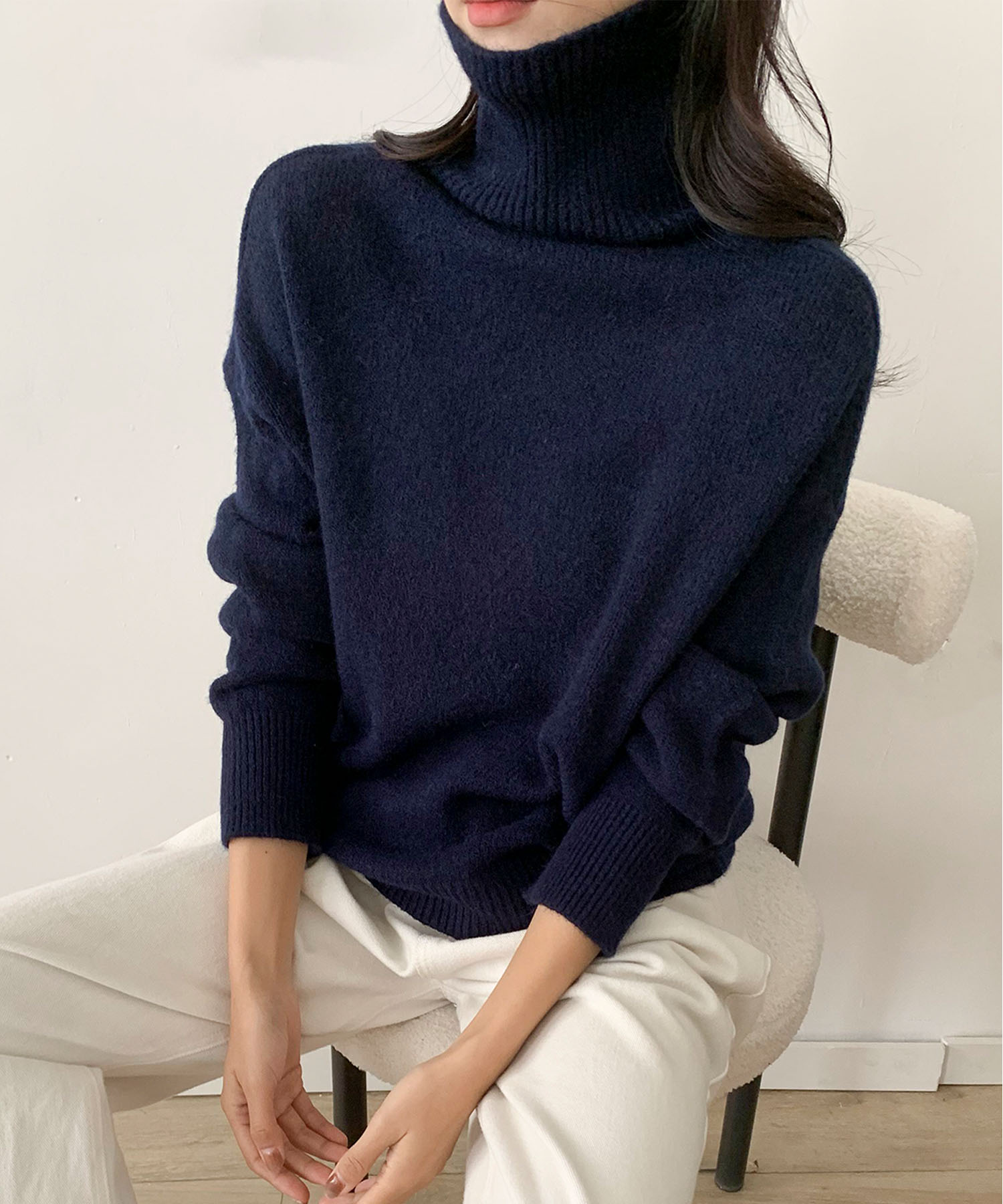 楽天市場】【2025AW】ベーシックタートルネックニットプルオーバー