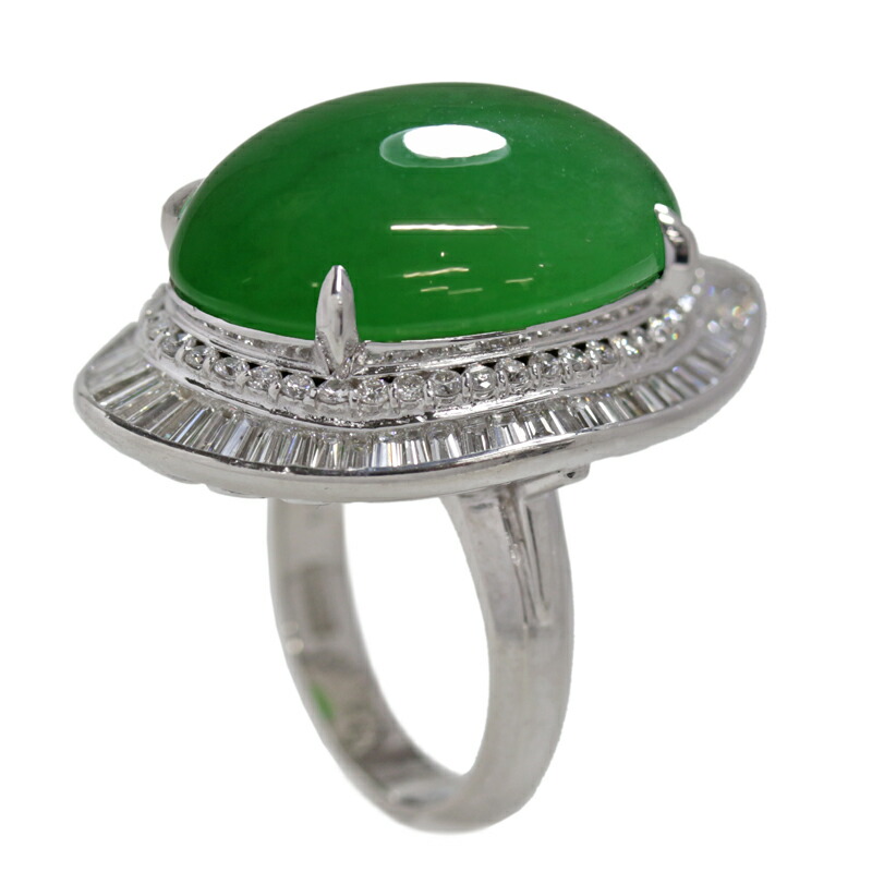 楽天市場】【ｾｰﾙ】翡翠 36.54ct リング 16号 PT900 プラチナ 指輪