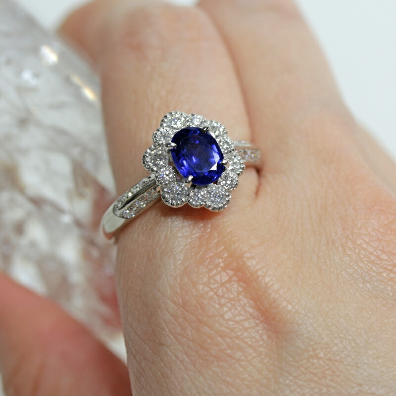 楽天市場】スリランカ産非加熱ロイヤルブルーサファイア 1.57ct リング
