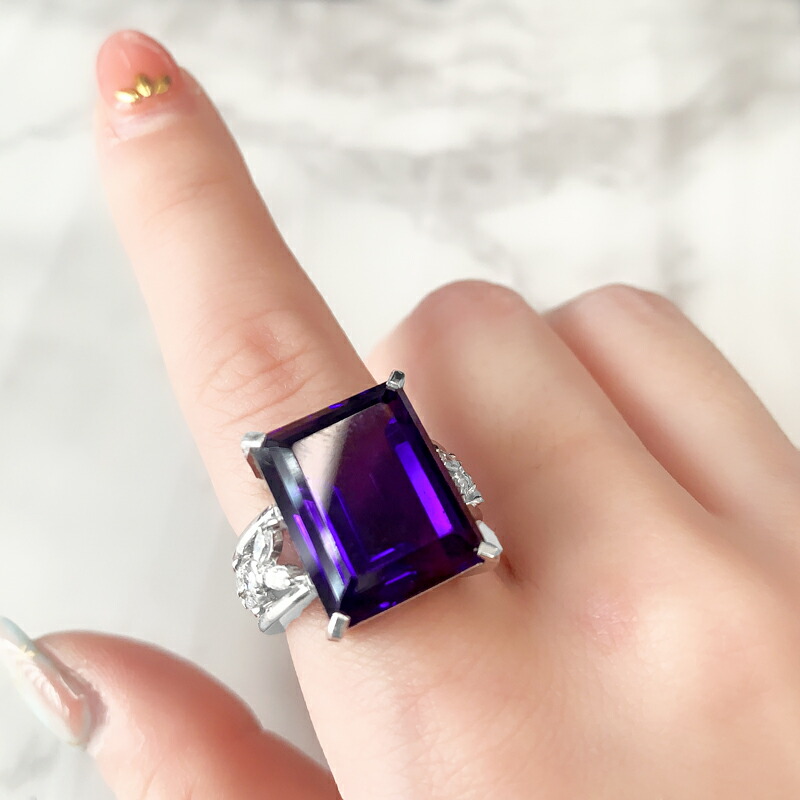楽天市場】【ジュエリー】アメジスト 13.83ct ダイヤモンド 0.5ct