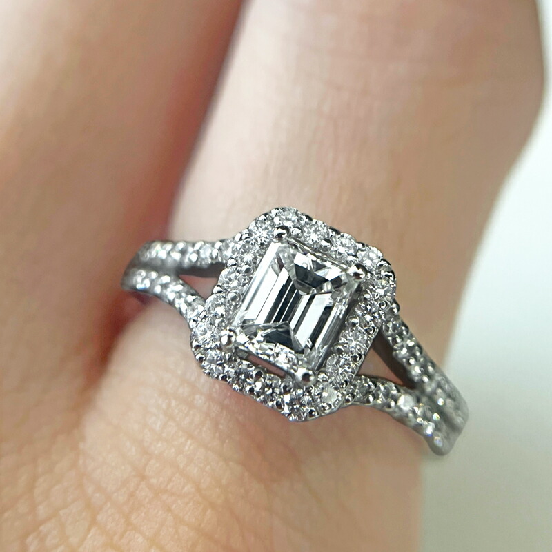 楽天市場】ダイヤモンド (H VS1) 0.746ct リング 13号 PT900 プラチナ