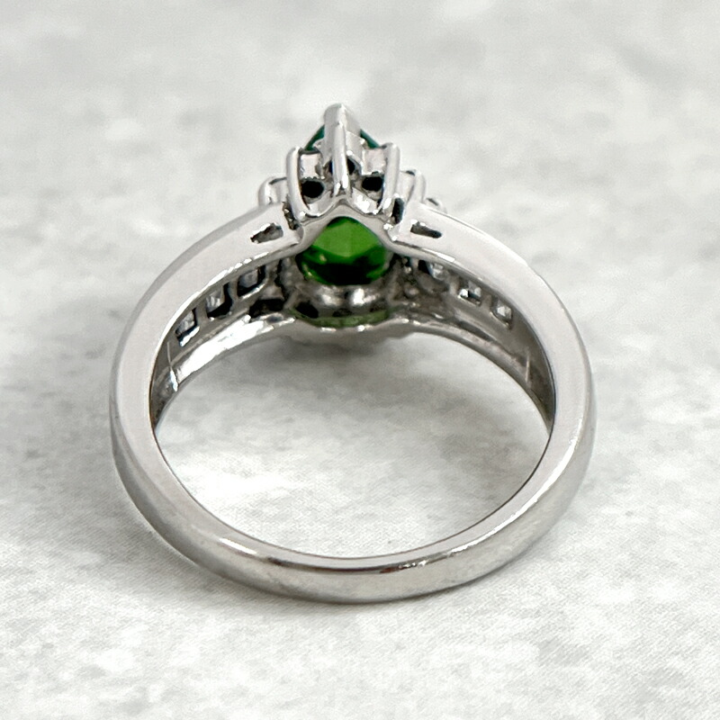 楽天市場】グリーンガーネット 1.05ct リング 11.5号 PT850 プラチナ