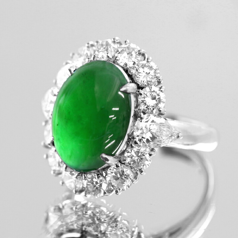 楽天市場】【ｾｰﾙ】【動画】翡翠 5.13ct リング 12号 PT900 プラチナ