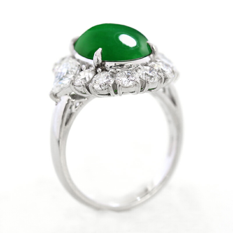 楽天市場】【ｾｰﾙ】【動画】翡翠 5.13ct リング 12号 PT900 プラチナ