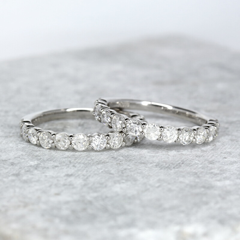 楽天市場】ダイヤモンド 1.06ct ハーフエタニティリング PT900