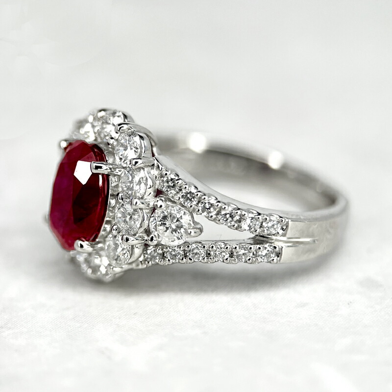 楽天市場】ミャンマー産ピジョンブラッドルビー 2.03ct リング 12号