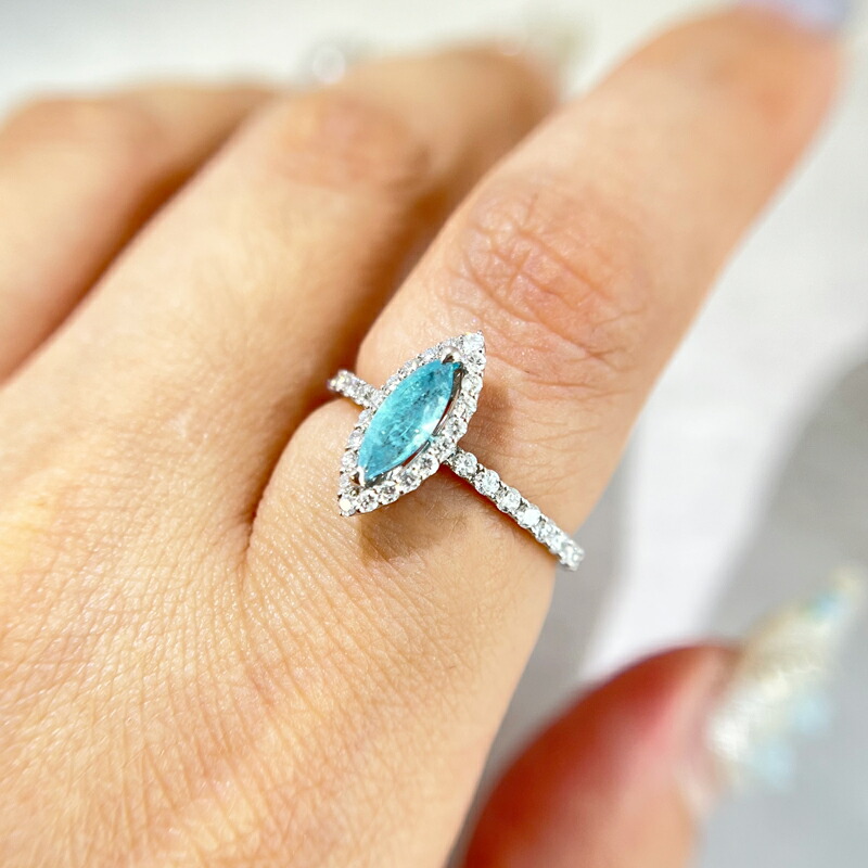 楽天市場】【ｾｰﾙ】ブラジル産パライバトルマリン 0.467ct リング 12号