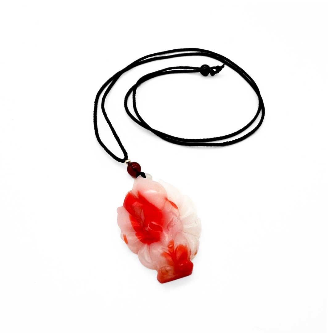 楽天市場】【普通郵便発送】 ネックレス 赤翡翠 九尾 キツネ 首輪 紐