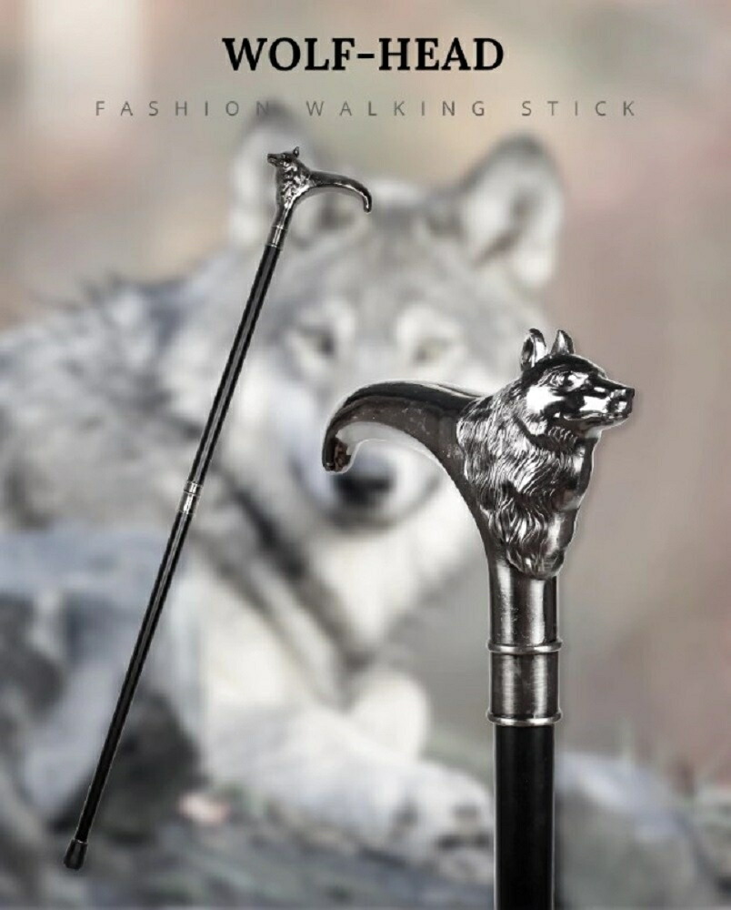 楽天市場】杖 ウルフ 狼 つえ ステッキ 折りたたみ コンパクト 一本杖
