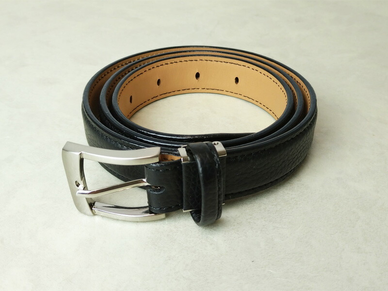 楽天市場】レザースタジオKAZU ベルト(細）、ステッチ同色 名入れ