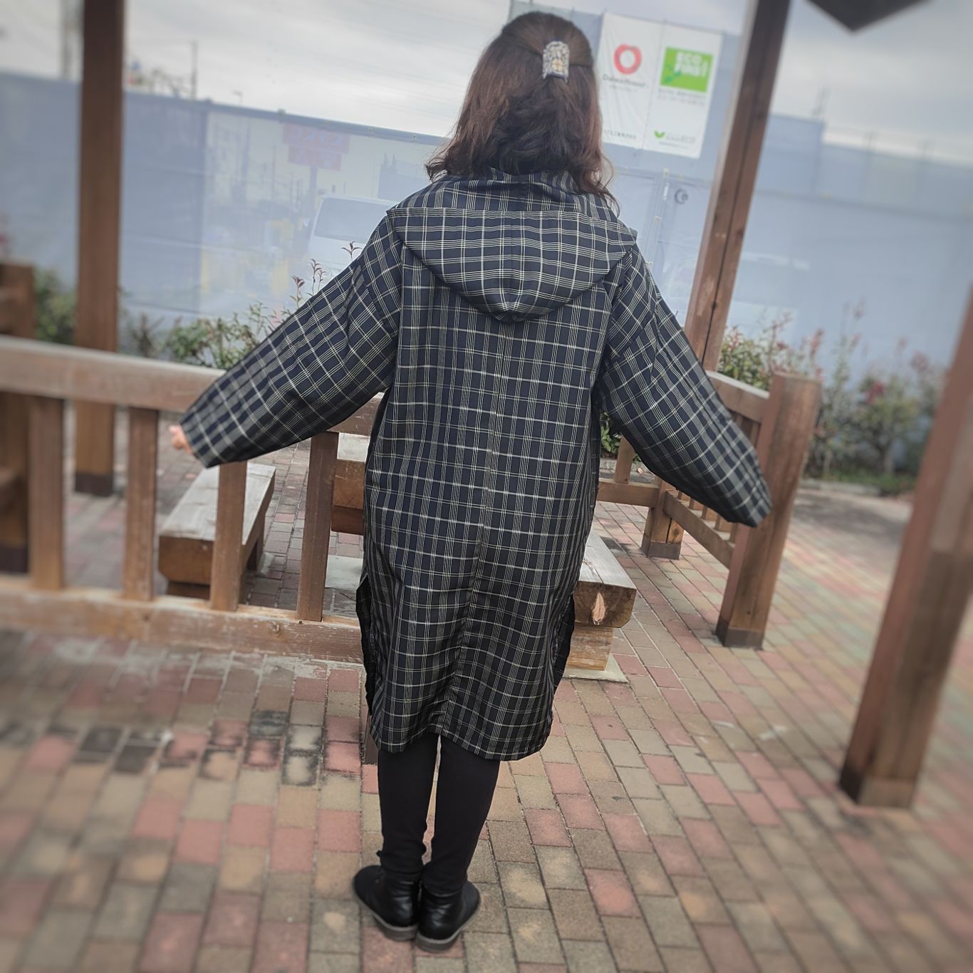 楽天市場】着物 リメイク【オーダー】フード付きコート L サイズ着物