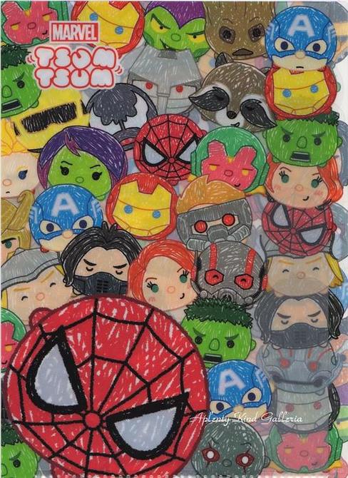 楽天市場】【MARVEL TSUM TSUMグッズ】ダイカットクリアファイル5P