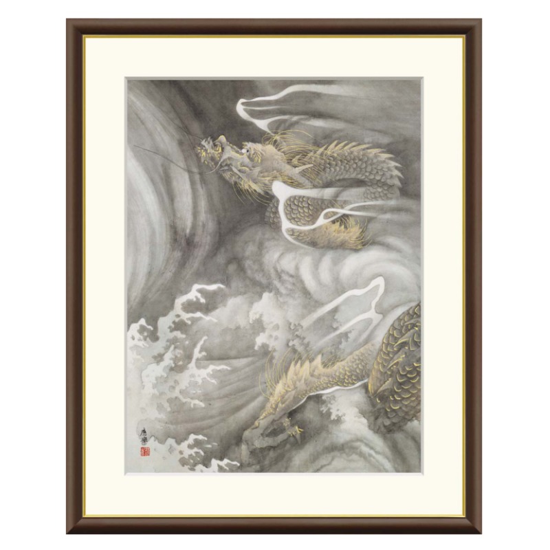 楽天市場】アート額絵 円山応挙 雲龍図 受注生産 高精細巧芸画 手彩