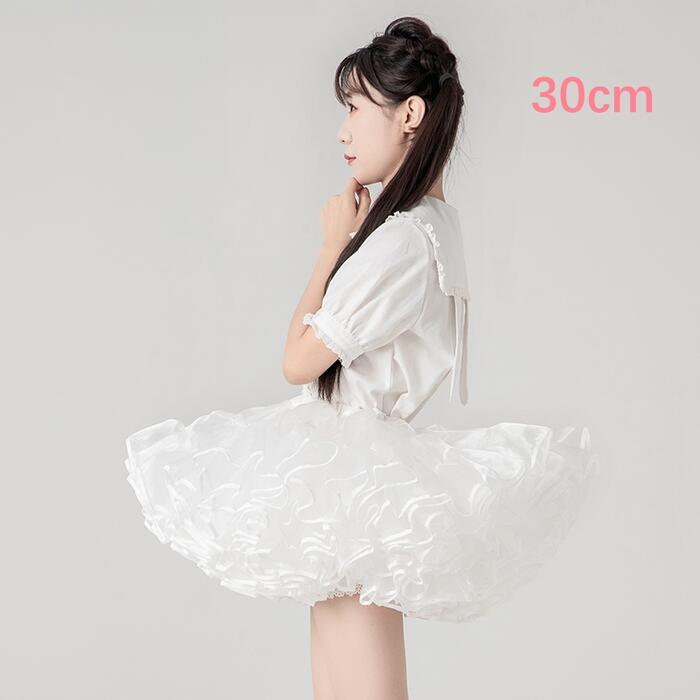 楽天市場】超ボリューム パニエ ミニ丈 超ミニ 30cm丈 多層