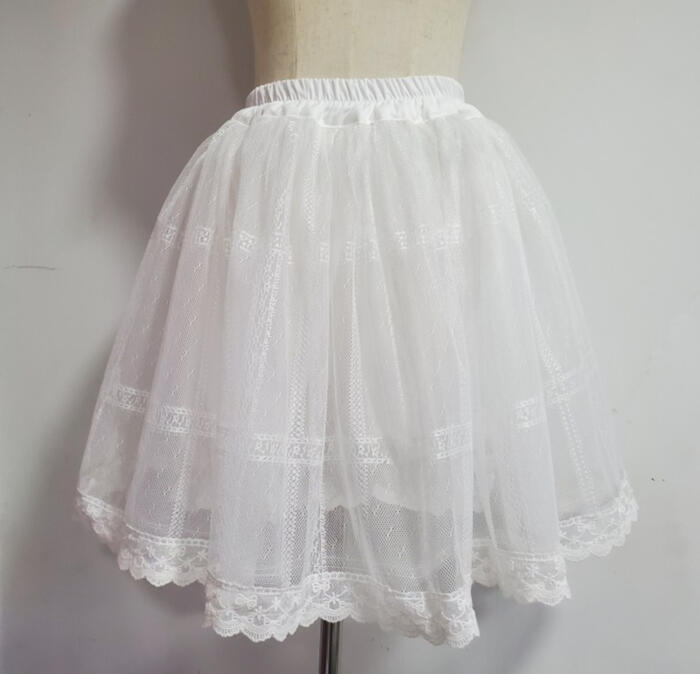楽天市場】パニエ スカート ドロワーズ付き フリル レース 着丈選択可