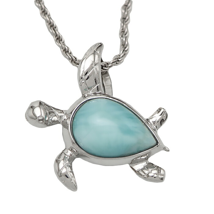 楽天市場】ハワイアンジュエリー ネックレス ペンダント ラリマー ホヌ