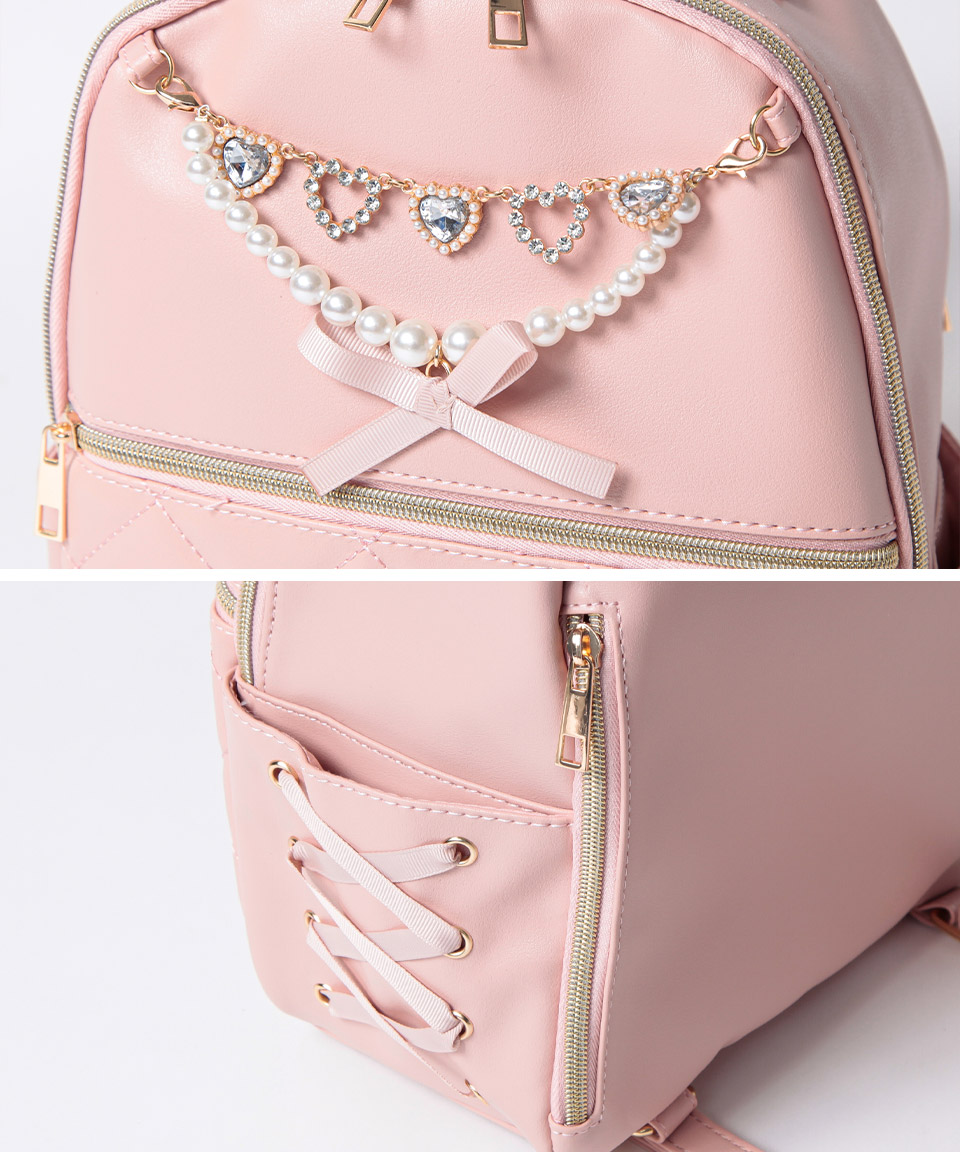 楽天市場】リュック リュックサック ミニリュック ビジュー ハート