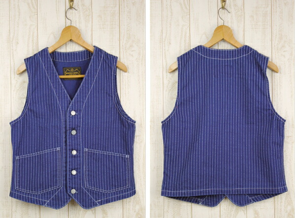 KOJIMA GENES ストライプ ベスト 児島ジーンズ ベスト KOJIMA GENES