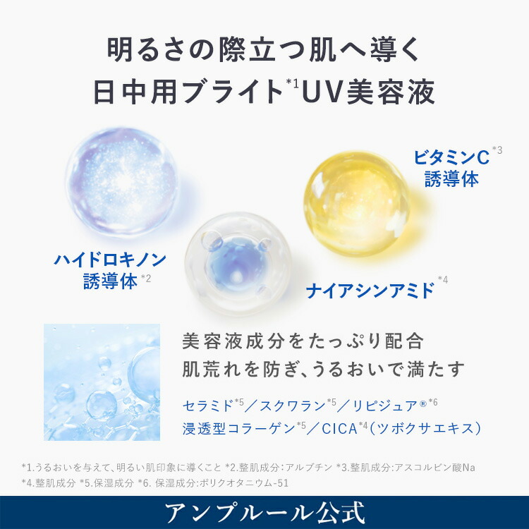 楽天市場】アンプルール公式【日焼け止め美容液(SPF50+ PA++++)】『W