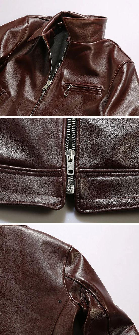 楽天市場】少量生産 革ジャン本革 カウハイドレザーメンズ レザー