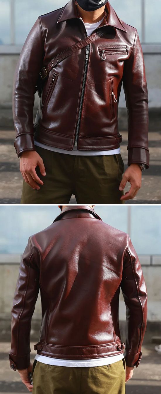 楽天市場】少量生産 革ジャン本革 カウハイドレザーメンズ レザー