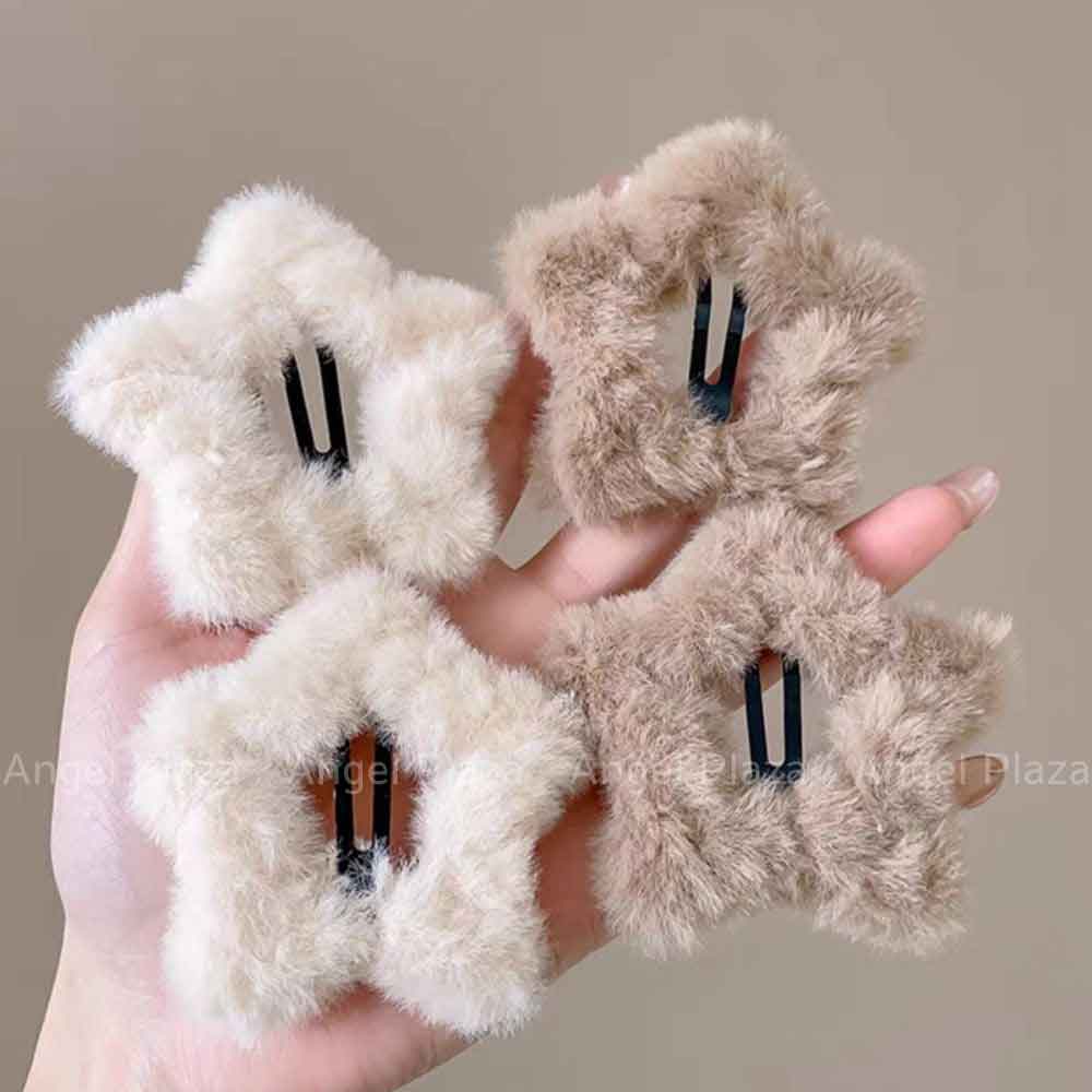 楽天市場】前髪クリップ くま ふわふわ クリップ 1個 ヘアピン 髪