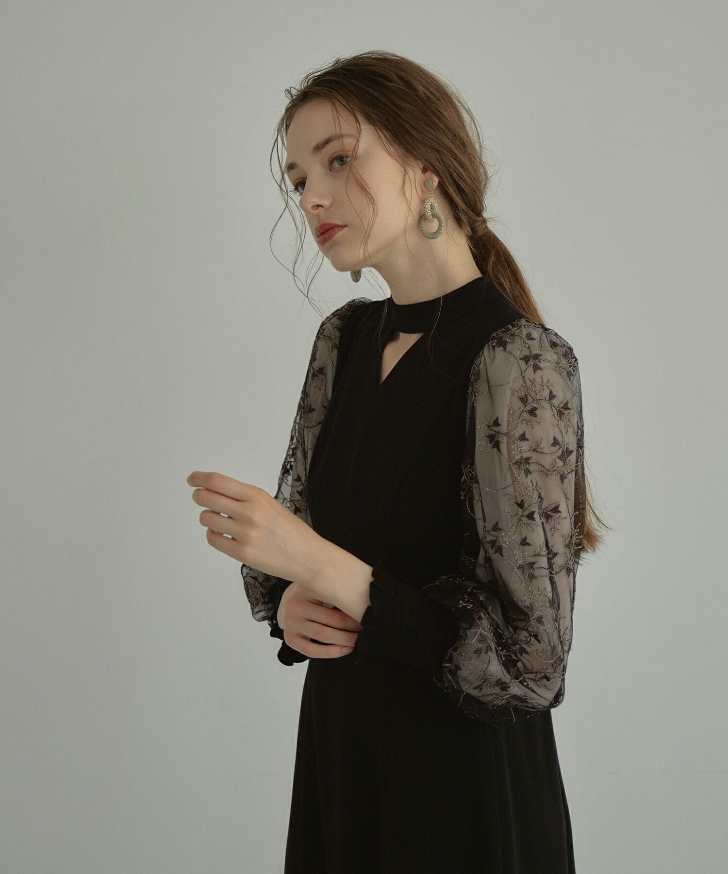 楽天市場】【公式】 ANDRESD アンドレスド 【 sleeve embroidery dress