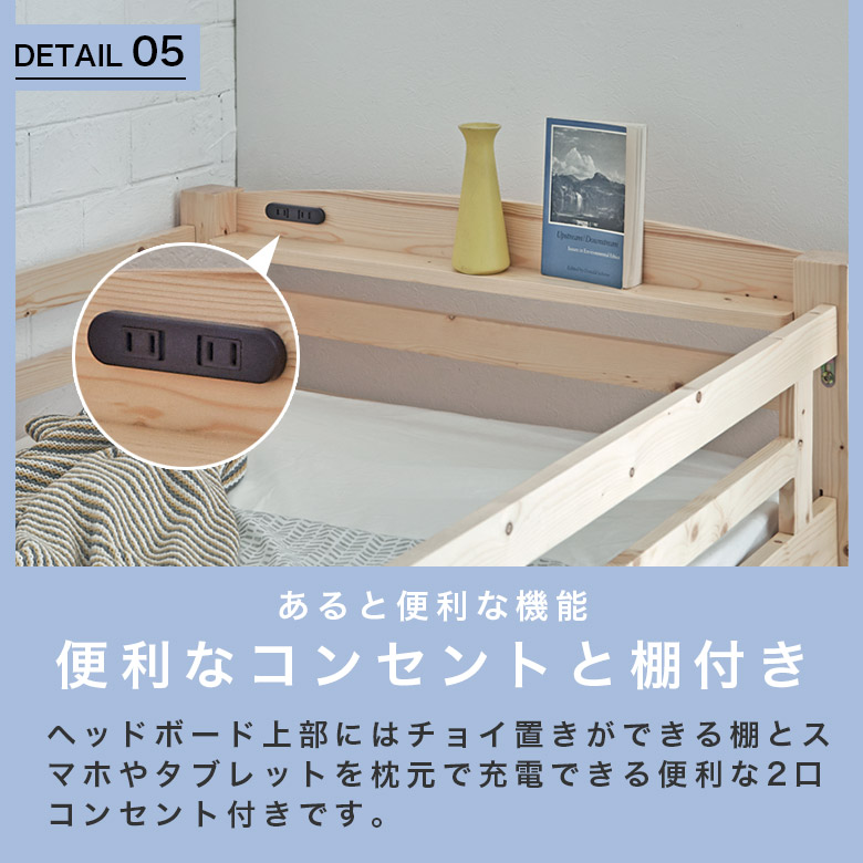 楽天市場】ロフトベッド ハイタイプ 大人 子供 木製 はしご付き ハイ