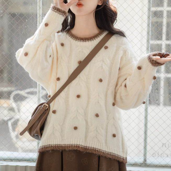 楽天市場】トップス レディース ニットセーター プルオーバー クルー