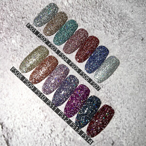 楽天市場】[Flash sparkle gelシリーズ 全色セット(14色) ]ネイル