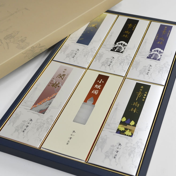 楽天市場】【玉初堂】「香セレクト」No.25〔5種類の高級線香と小蝋燭の
