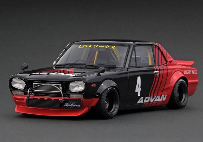 楽天市場】ignition model 1/18 LB-WORKS ハコスカ 2Door ADVAN (深