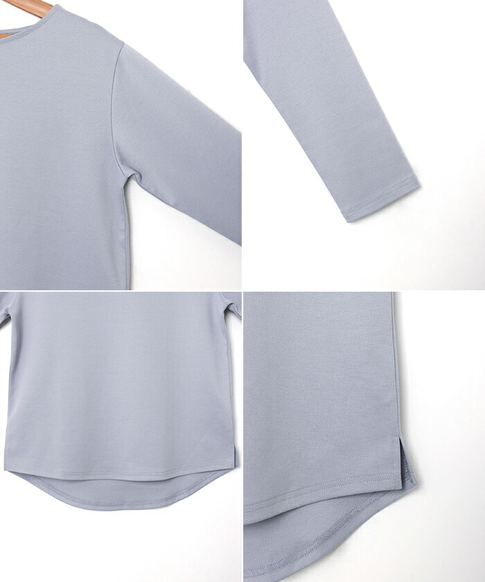 楽天市場】ポンチ 長袖 Tシャツ ラウンドネック 無地 ボーダー