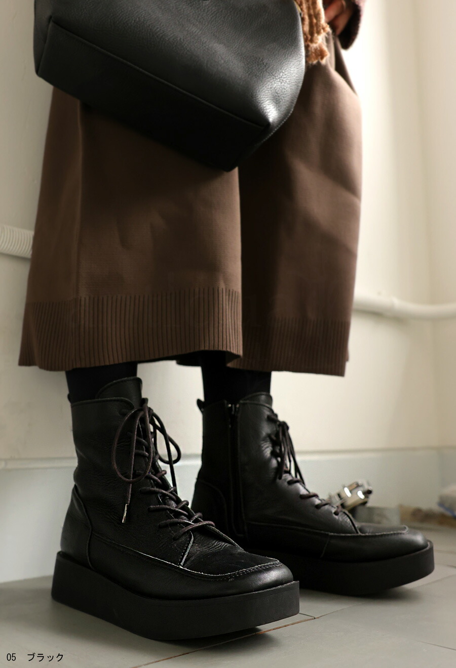 楽天市場】日本製 本革 スクエア厚底ブーツ レディース 靴 送料無料