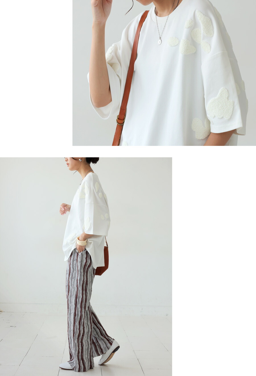 楽天市場】刺繍デザイントップス カットソー レディース トップス 送料