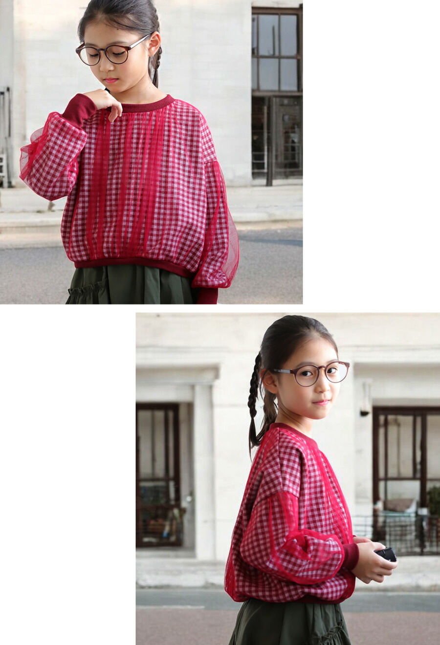 楽天市場】ギンガムチェックトップス トップス キッズ 子供服 送料無料