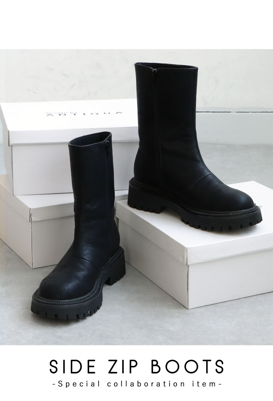 楽天市場】厚底サイドジップブーツ ブーツ レディース 靴 送料無料