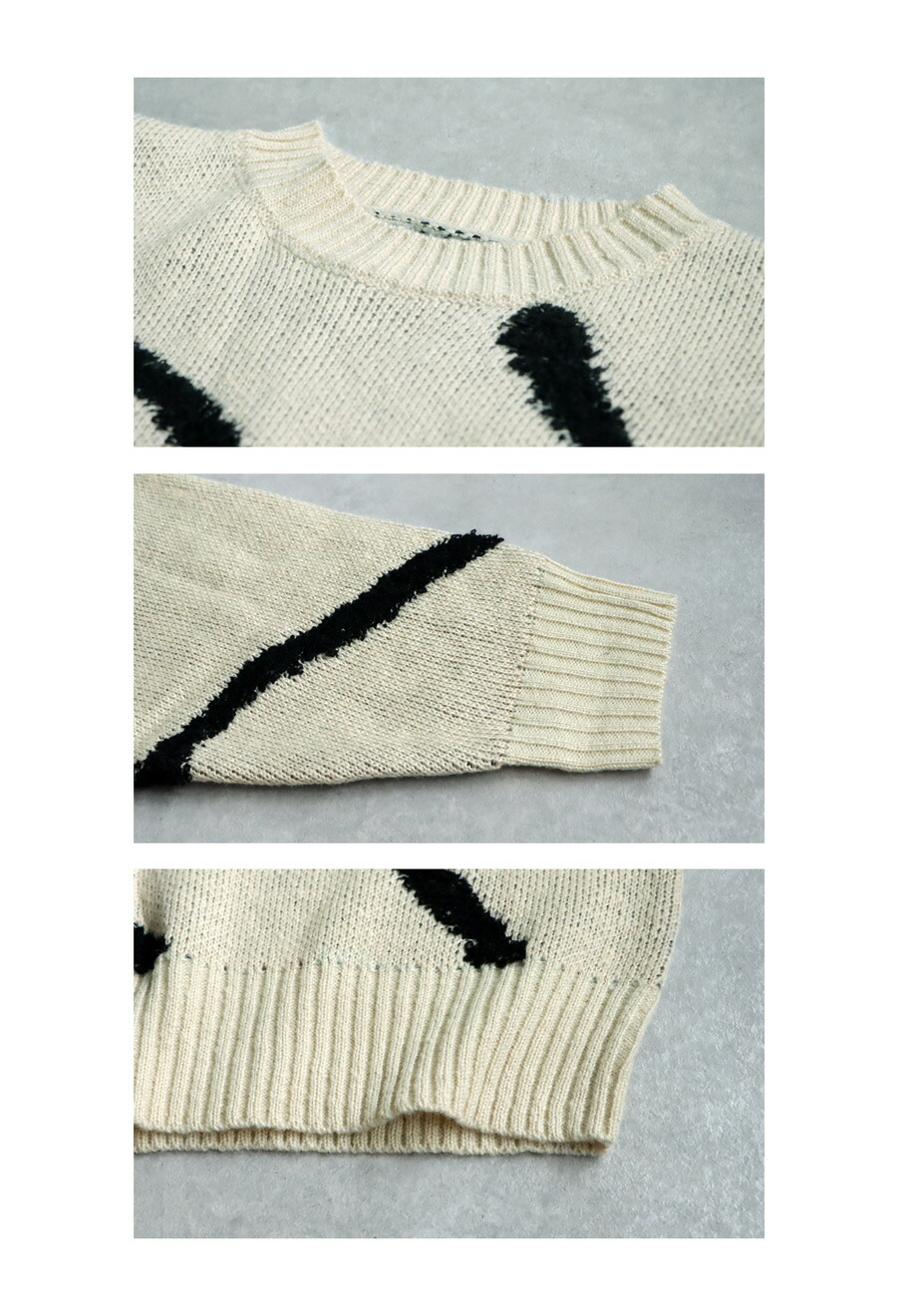 楽天市場】ニュアンスラインニット ニット レディース トップス 送料