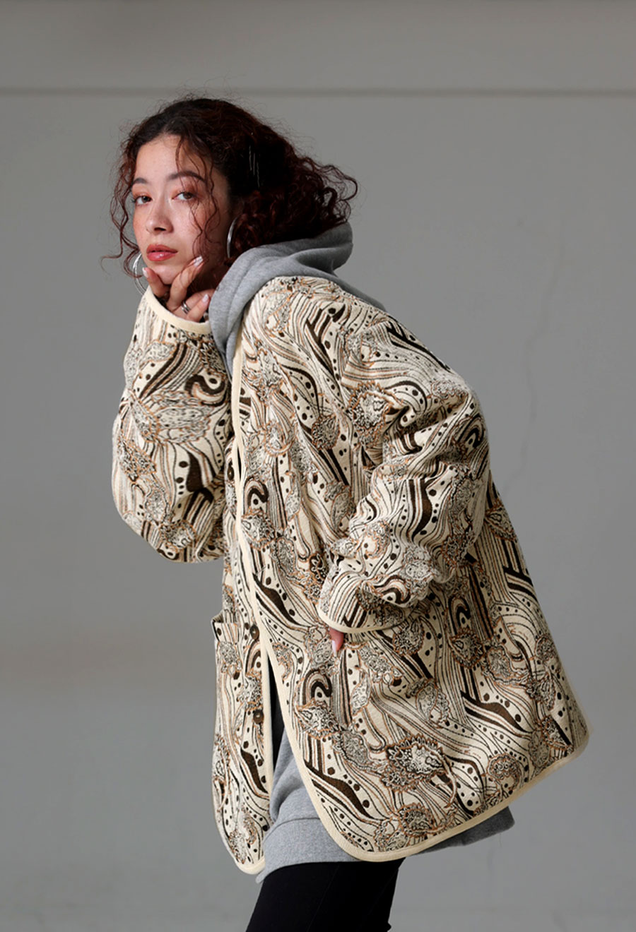 楽天市場】ダマスク調 ジャガードジャケット レディース アウター 送料