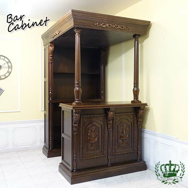 楽天市場】輸入家具 バーカウンター バーキャビネット カウンター