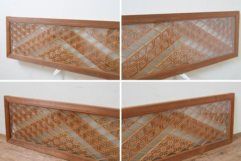 楽天市場】▽現状販売▽ アンティーク建具 組子欄間 2枚セット 両面