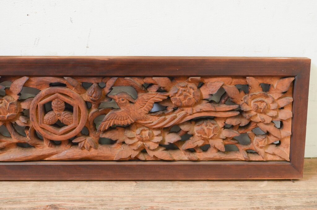 楽天市場】▽現状販売▽ アンティーク建具 彫刻欄間 1枚 彫刻 らんま