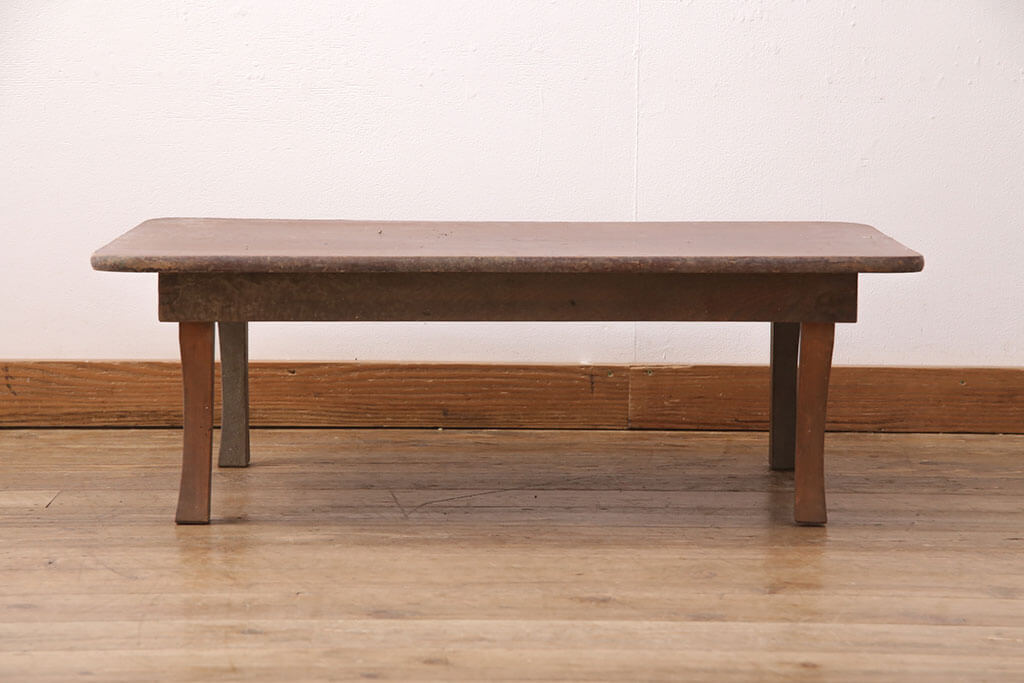 楽天市場】☆事前問合せ必須☆ 和製アンティーク 角型ちゃぶ台 栓材 天