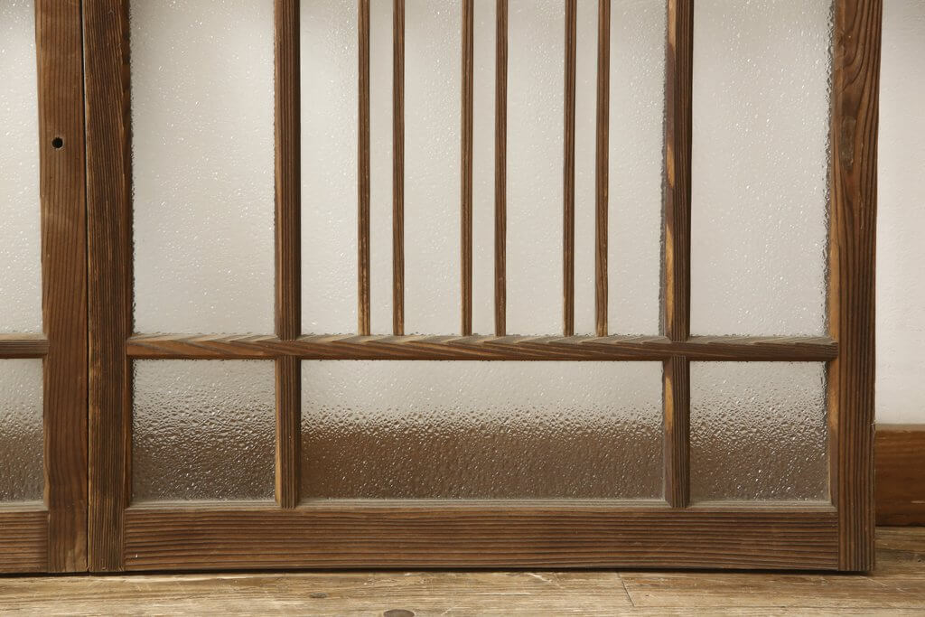 楽天市場】▽現状販売▽ 和製アンティーク ガラス窓 2枚 セット ガラス