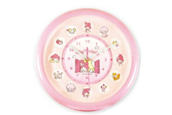 楽天市場】【サンリオキャラクター】丸窓ウォールクロック【ピンク