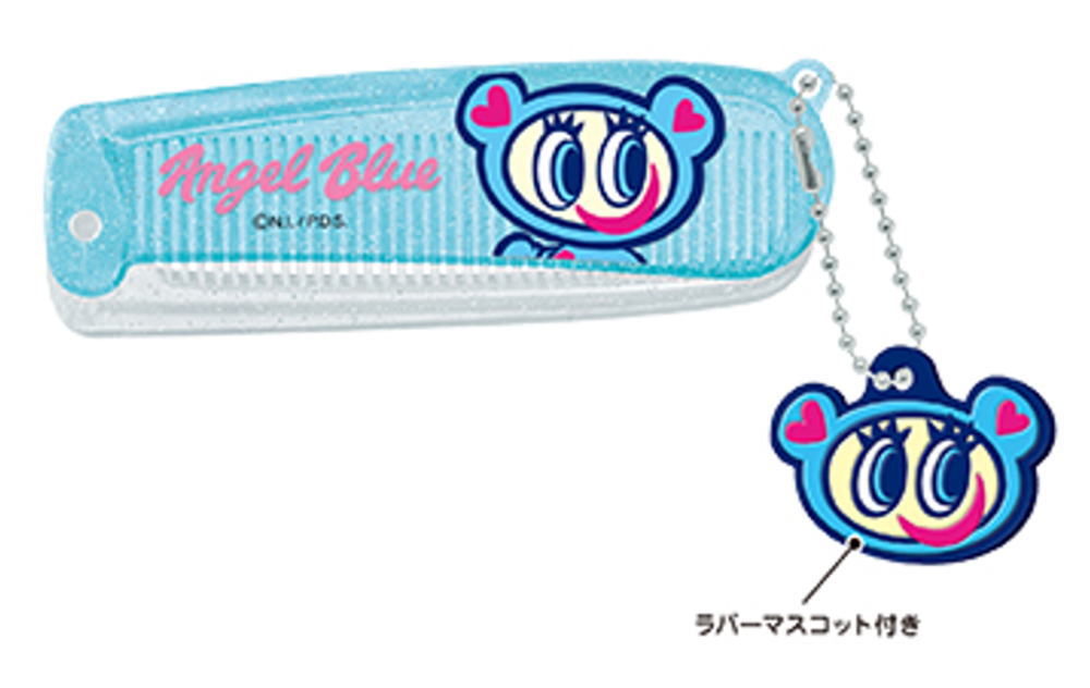 楽天市場】エンジェルブルー マスコット付き前髪カプセルコームクシ