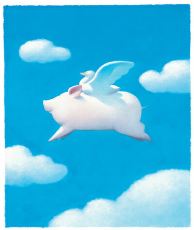 楽天市場】渡辺 宏 絵画・アート(版画額装品)/天使にあこがれて/ブタ