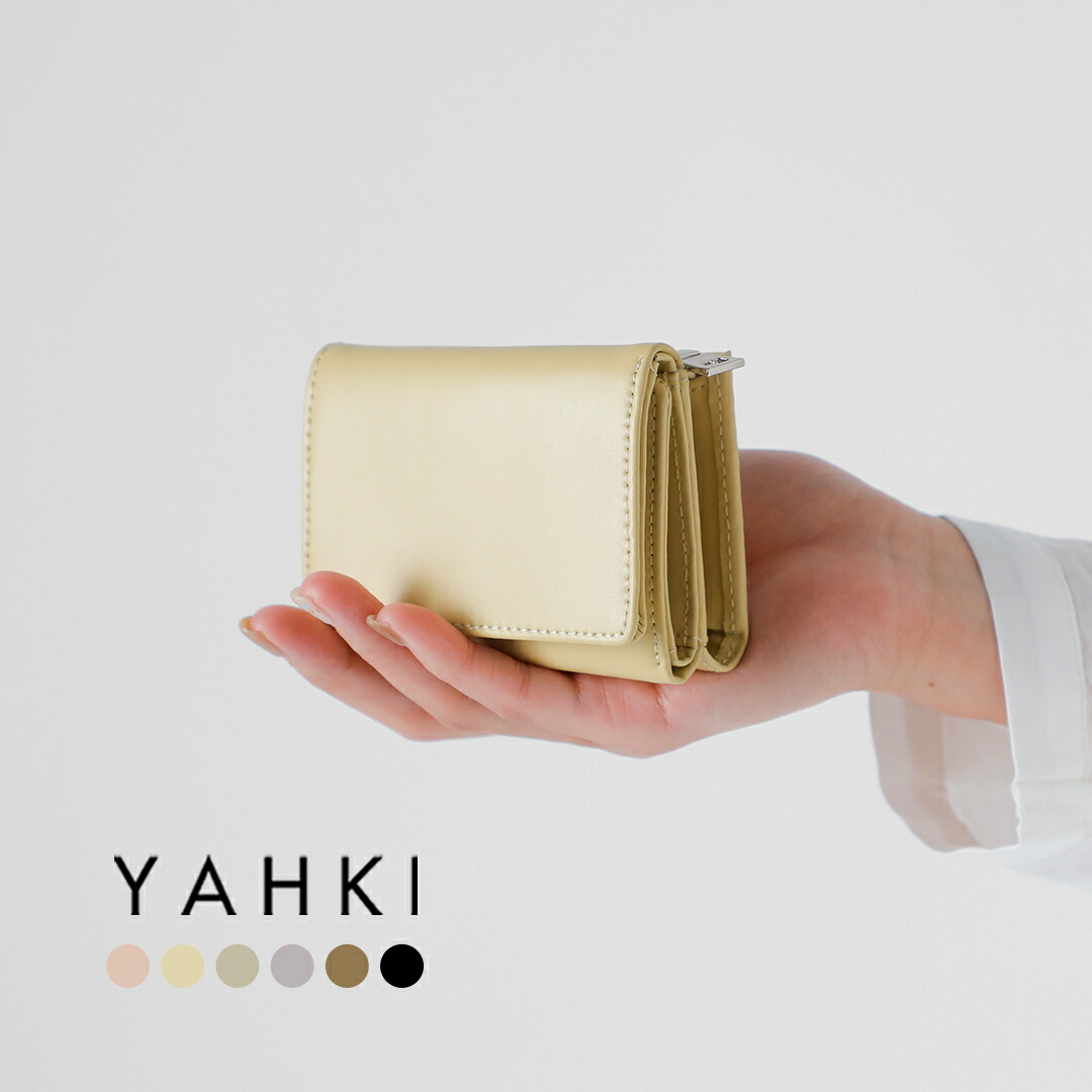 楽天市場】YAHKI ヤーキ スムースレザー コンパクト 三つ折り