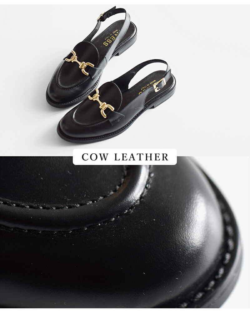 楽天市場】eness エネス ビットローファー バックストラップ シューズ