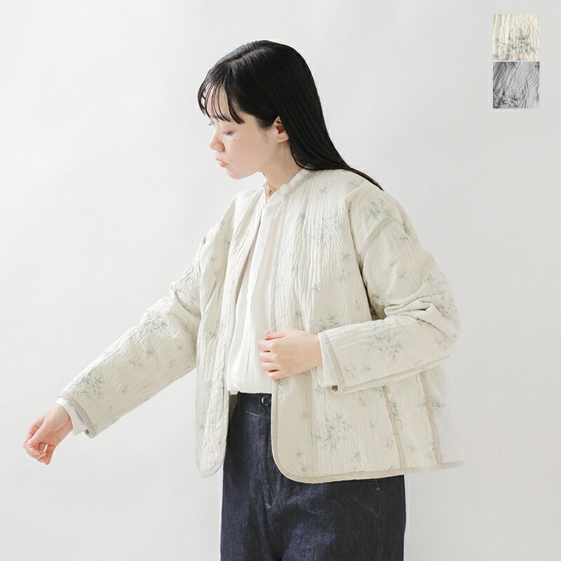 楽天市場】qiri キリ フラワー キルト ジャガード ジャケット “flower